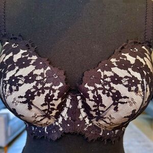 Victoria Secret Elegant Black Lace Bra 32DDD